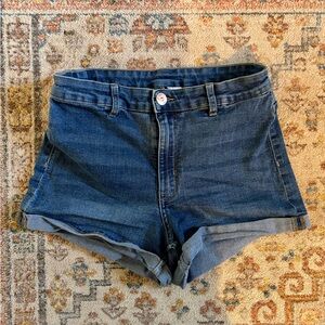 Divided Indigo Jean Shorts